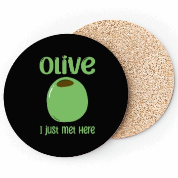Discover Green Olive Lover Quote Coasters