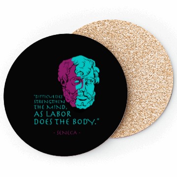 Discover Seneca Stoic Philosophy Quote Coasters