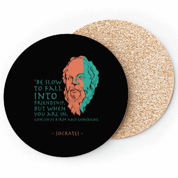 Discover Socrates Stoic Philosophy Quote Coasters