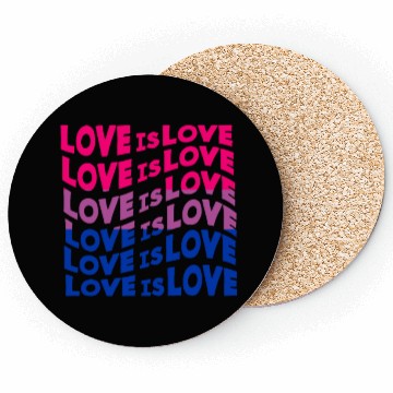 Discover Love Is Love Bisexual Coasters