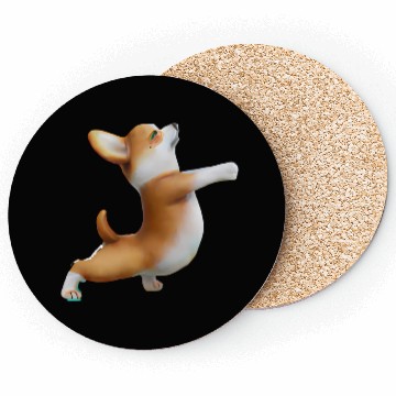Discover Corgi dog in yoga pose Coasters