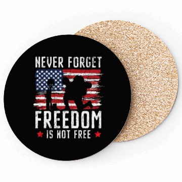 Discover Never Forget Freedom Is Not Free USA Memorial Day Coasters