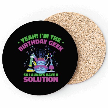 Discover Science Theme Birthday Party Chemistry Scientist Coasters