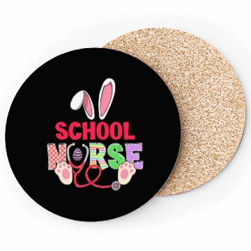 Discover Stethoscope Cute Bunny School Nurse Easter Teacher Coasters