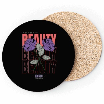 Discover Beauty World | Purple Rose Coasters