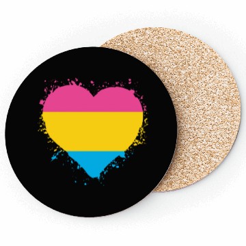 Discover Pride LGBTQ heart Coasters