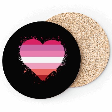 Discover Pride LGBTQ heart Coasters