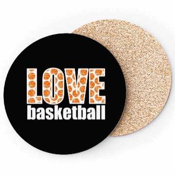 Discover Love Basketball White Coasters