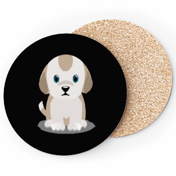 Discover Cute and Adorable Light Brown Puppy Coasters