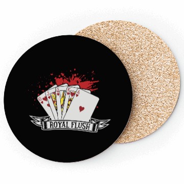 Discover Poker Card Game Skat Poker Night Royal Flush Check Coasters