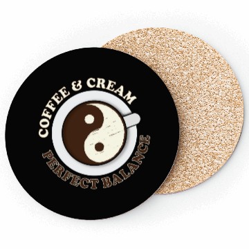 Discover Yin Yang Yoga Coffee and Cream Coasters