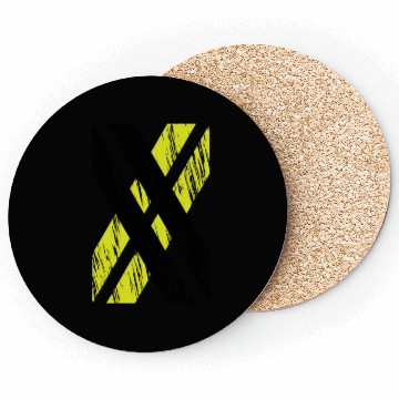 Discover X black and yellow Coasters