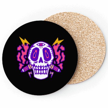 Discover Psychedelic Skull Head Coasters