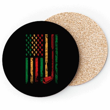 Discover American Sports Flag Athletic Black Juneteenth Coasters