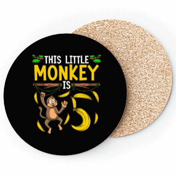 Discover Monkey Birthday 5th Monkey Theme Party Kids Coasters