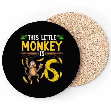Discover Monkey Birthday 6th Monkey Theme Party Kids Coasters