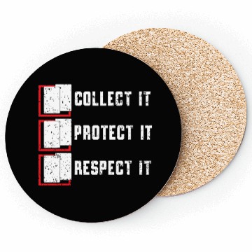 Discover Collect It - Protect It - Respect It TCG Coasters