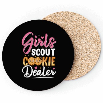 Discover Scout For Girls Cookie Dealer Funny Scouting Famil Coasters