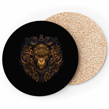 Discover Abstract Tribal Monkey Chinese Astrology Zodiac An Coasters