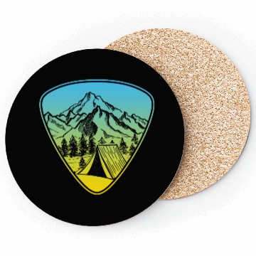 Discover Guitar Pick Mountain Forest Nature Coasters