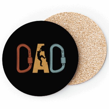 Discover Mountain Climbing Dad Mountaineering Coasters