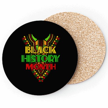 Discover Black History Month Juneteenth Kente Dashiki Cost Coasters
