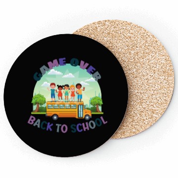 Discover game over back to school Coasters