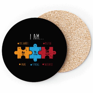 Discover Autism Awareness Autism Periodic Table Coasters