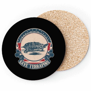 Discover Save terrapins vintage Coasters