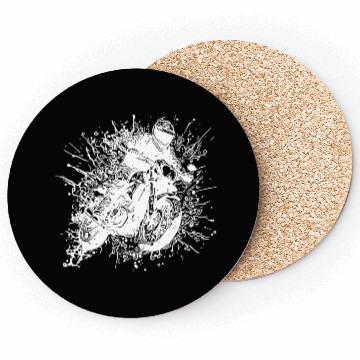 Discover Motorcycle Racing Jump Splash Style Coasters