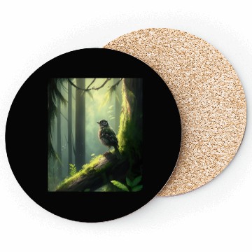 Discover Forest Bird: Nature's Handmade Artwork Coasters