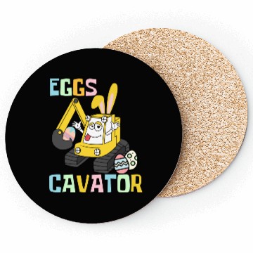 Discover EggsCavator - Cute Funny Easter Pun Coasters