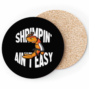 Discover Funny Jiu Jitsu Shrimp Pun Shrimpin Aint Easy Coasters