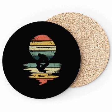 Discover Retro Sunset Jujitsu Vintage Jiu Jitsu Coasters