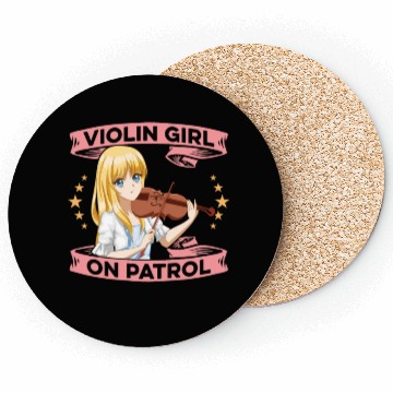 Discover Violin Violinist Girl Coasters