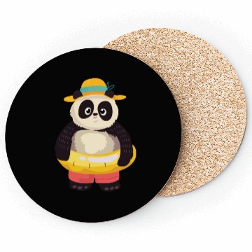 Discover A Panda With A Floater Coasters