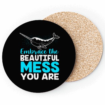 Discover Inspirational Animal Quote Sea Creature Narwhal Coasters