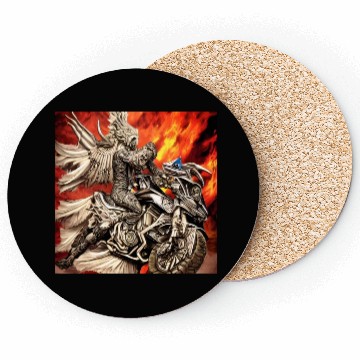 Discover Devil Hellfire Riding Motorcycle Coasters