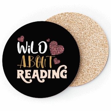 Discover Wild About Reading Leopard Print Book Lover Coasters