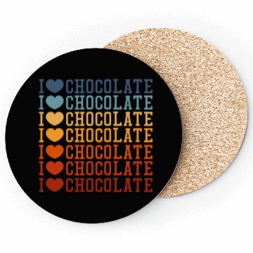 Discover I Love Chocolate Retro Vintage Coasters