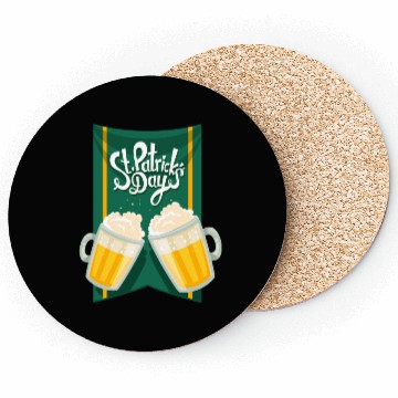 Discover St Patrick's Day and two cups of beer Coasters
