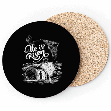 Discover He Is Risen- White Drawing Angel HD Coasters