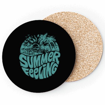 Discover Summer Feeling Green Coasters
