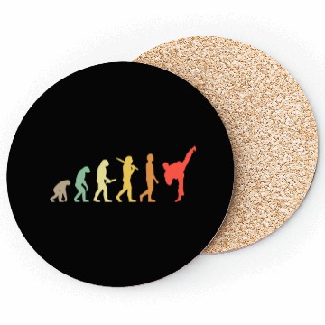 Discover Retro Karate Evolution Gift For Karateka Coasters