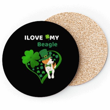 Discover Irish Shamrock St Patrick's Day Beagle Cool Coasters