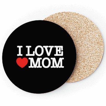 Discover I love mom (dark) Coasters