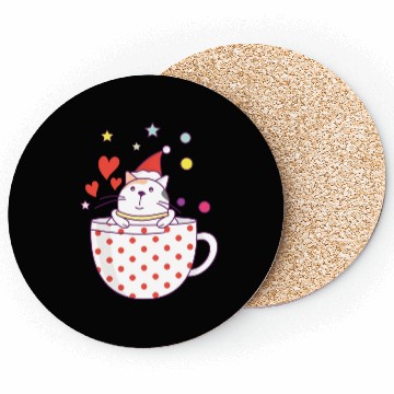Discover Love Cat Xmas Coasters