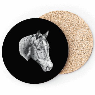 Discover Horse head pencil drawing Coasters