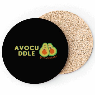 Discover funny avocado logo Coasters