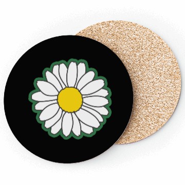 Discover green daisy flower Coasters